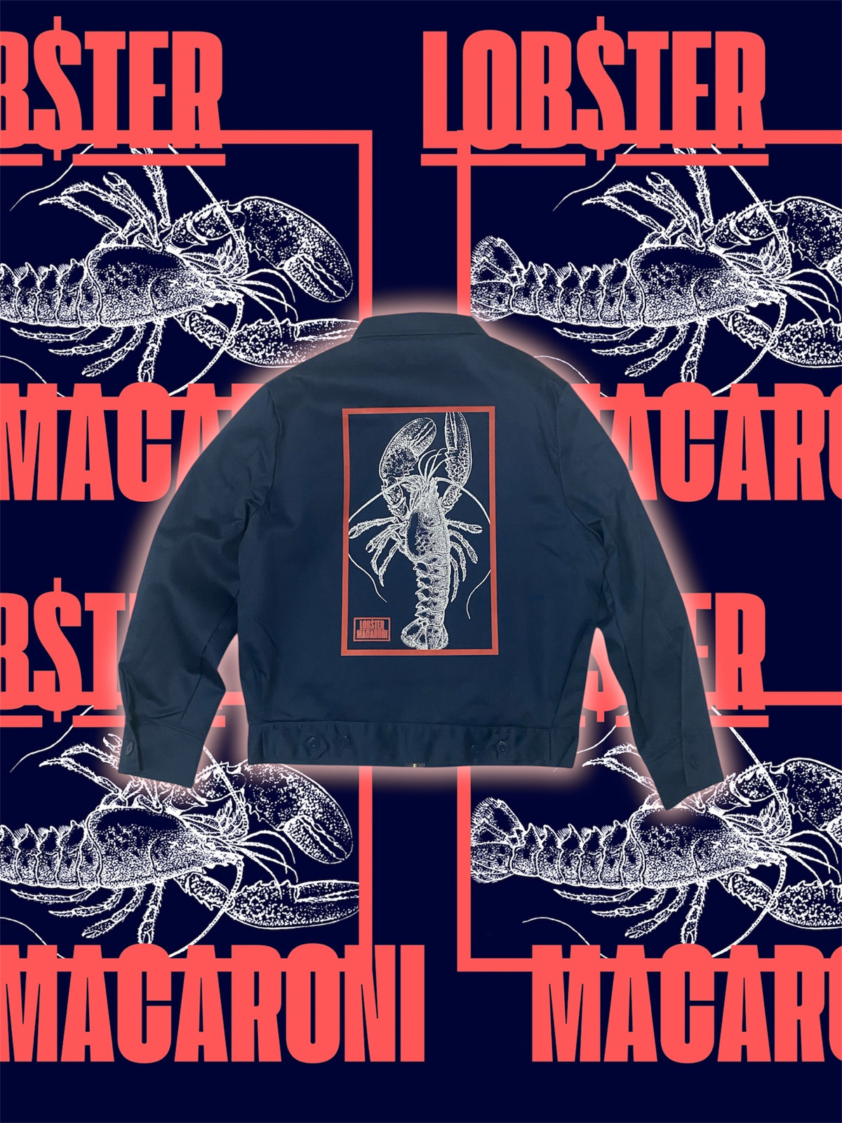“LOB$TER MACARONI OG x LOB$TER FACTORY OG” JACKET - (NAVY BLUE)